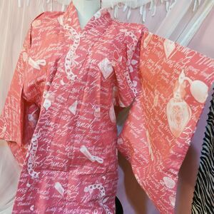 Honey Bunch Pink Yukata Kimono Robe Adult Women MA*RS Gyaru Perfume Gal Style